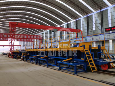 Lini produksi untuk prefabrikasi balok T 13m dari Jalan Raya Qinghai Bianmen dari CCCC Second Highway Engineering Co., Ltd